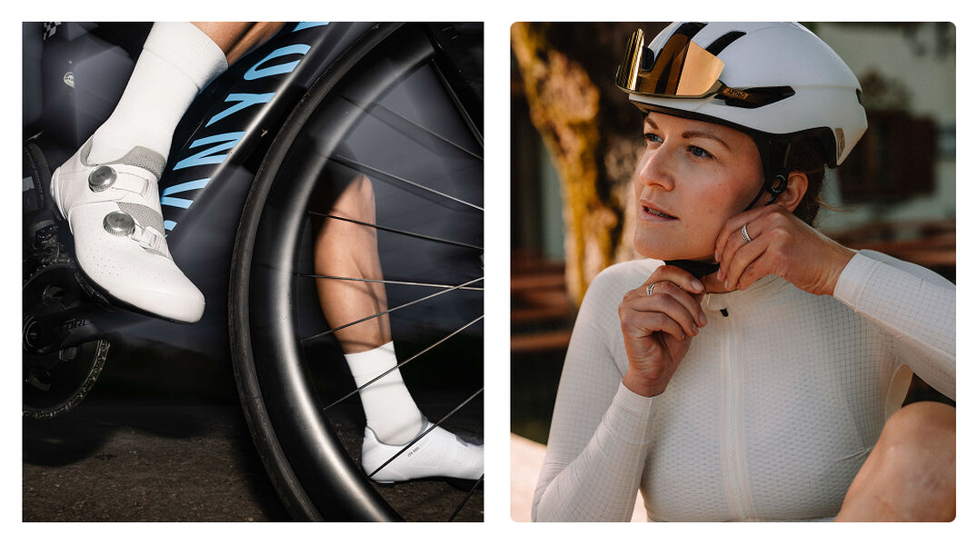 Essential cycling apparel starts with the details. Dial in your fit, clip in with purpose, and ride with confidence from head to toe.