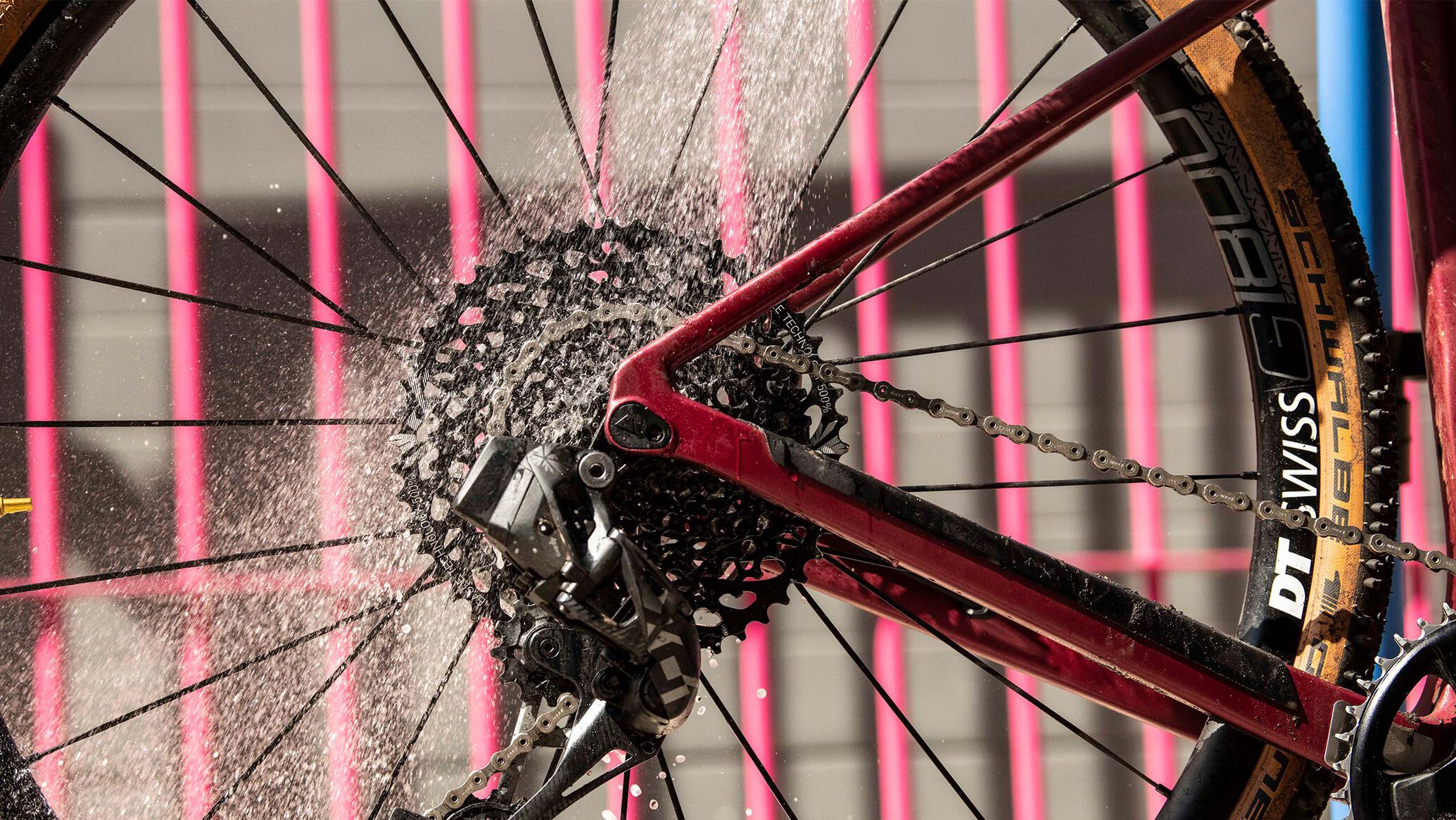 Step 2: rinse your bike frame and wheels