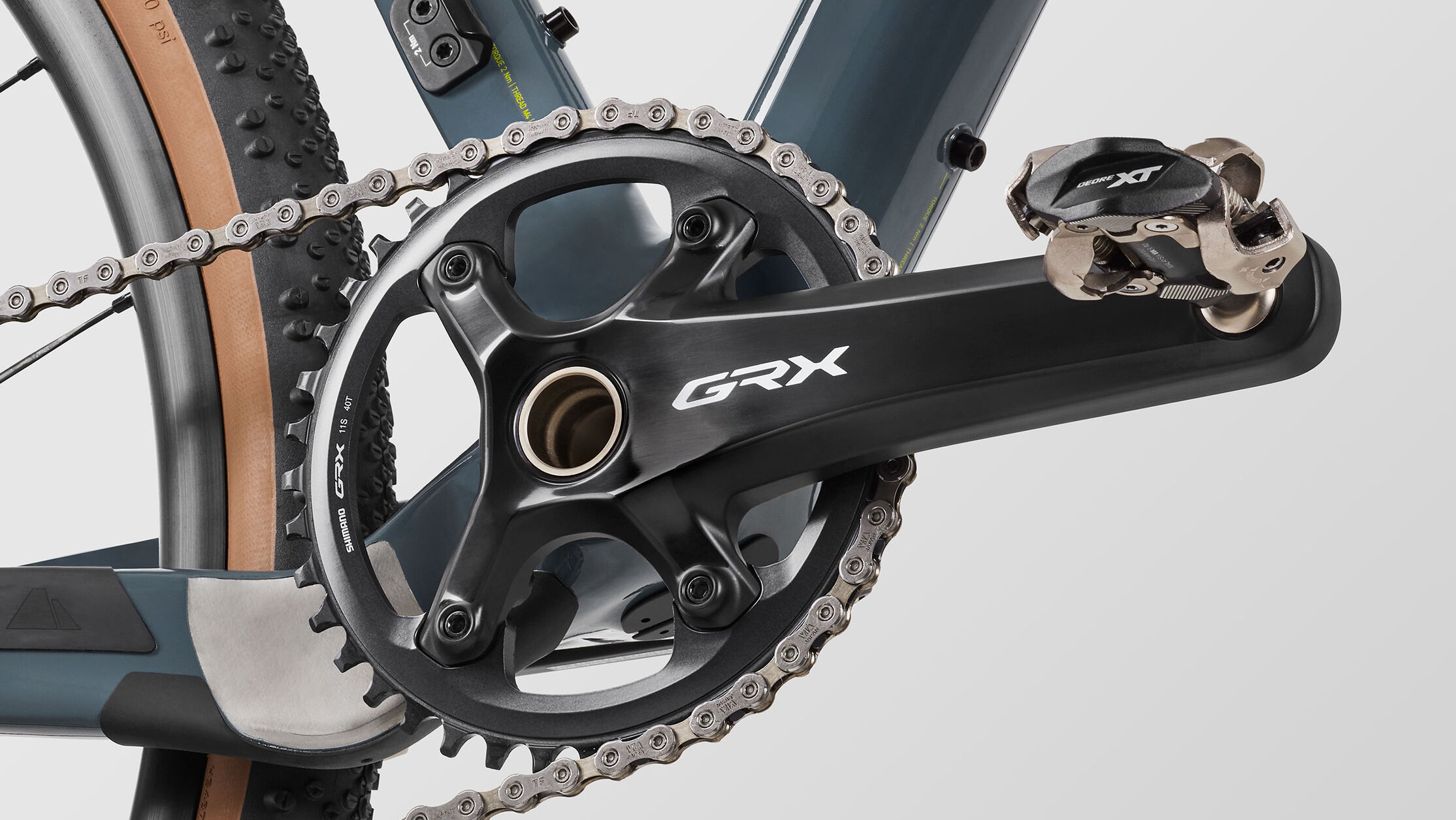 Shimano GRX groupset - designed for smooth shifting and versatile performance across gravel, road, and adventure rides