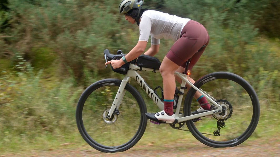 Instead, try engaging your core, keeping your arms loose-ish and focusing on driving the power through your glutes down to the back of your leg.