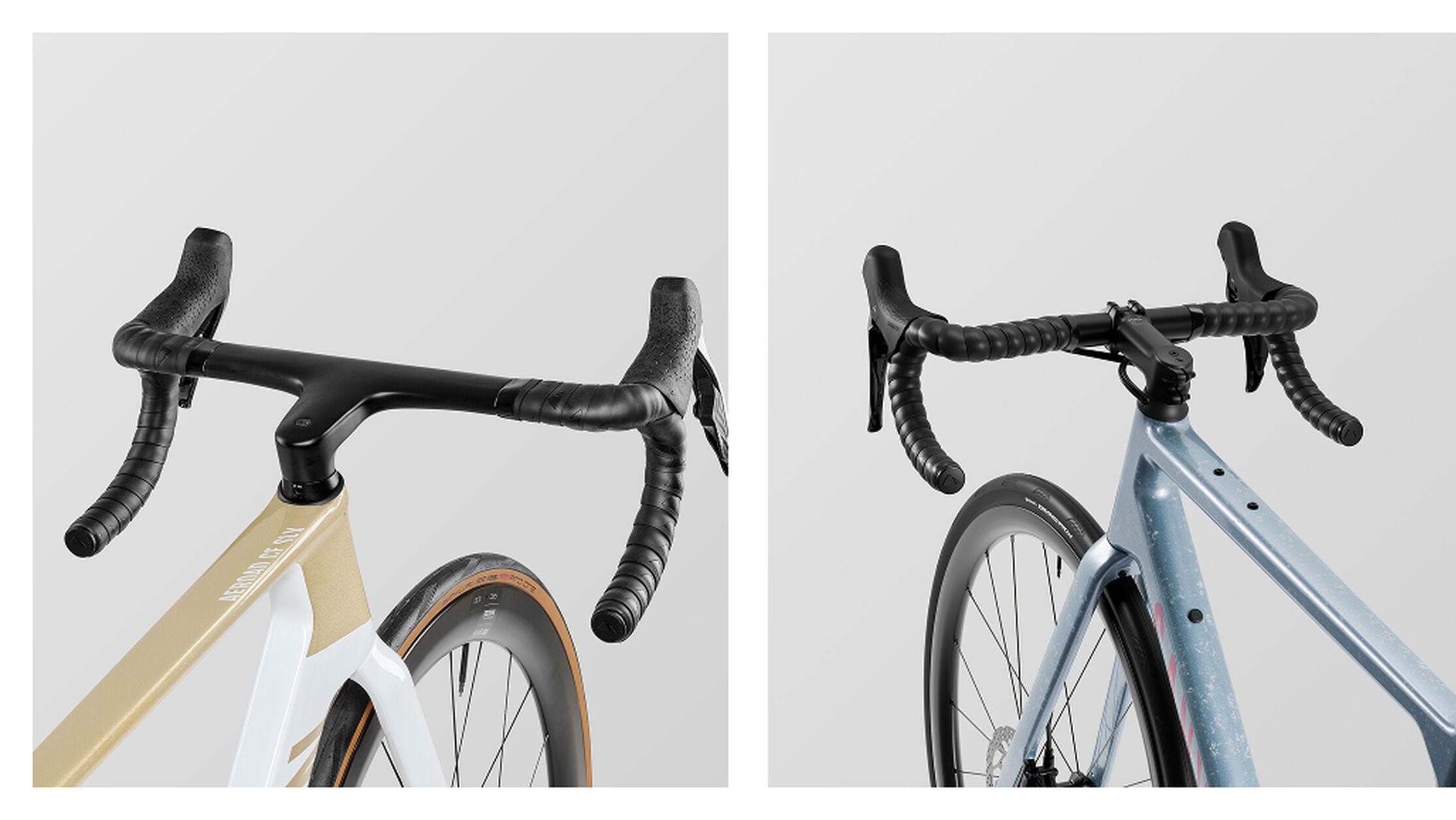 Speed or versatility: The Aeroad keeps it narrow for the sprint, the Endurace goes wide for the long haul. 