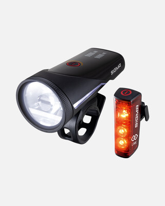 Sigma Aura 100 Front Light & Blaze Link Rear Light Set Sigma Aura 100 Front Light & Blaze Link Rear Light Set