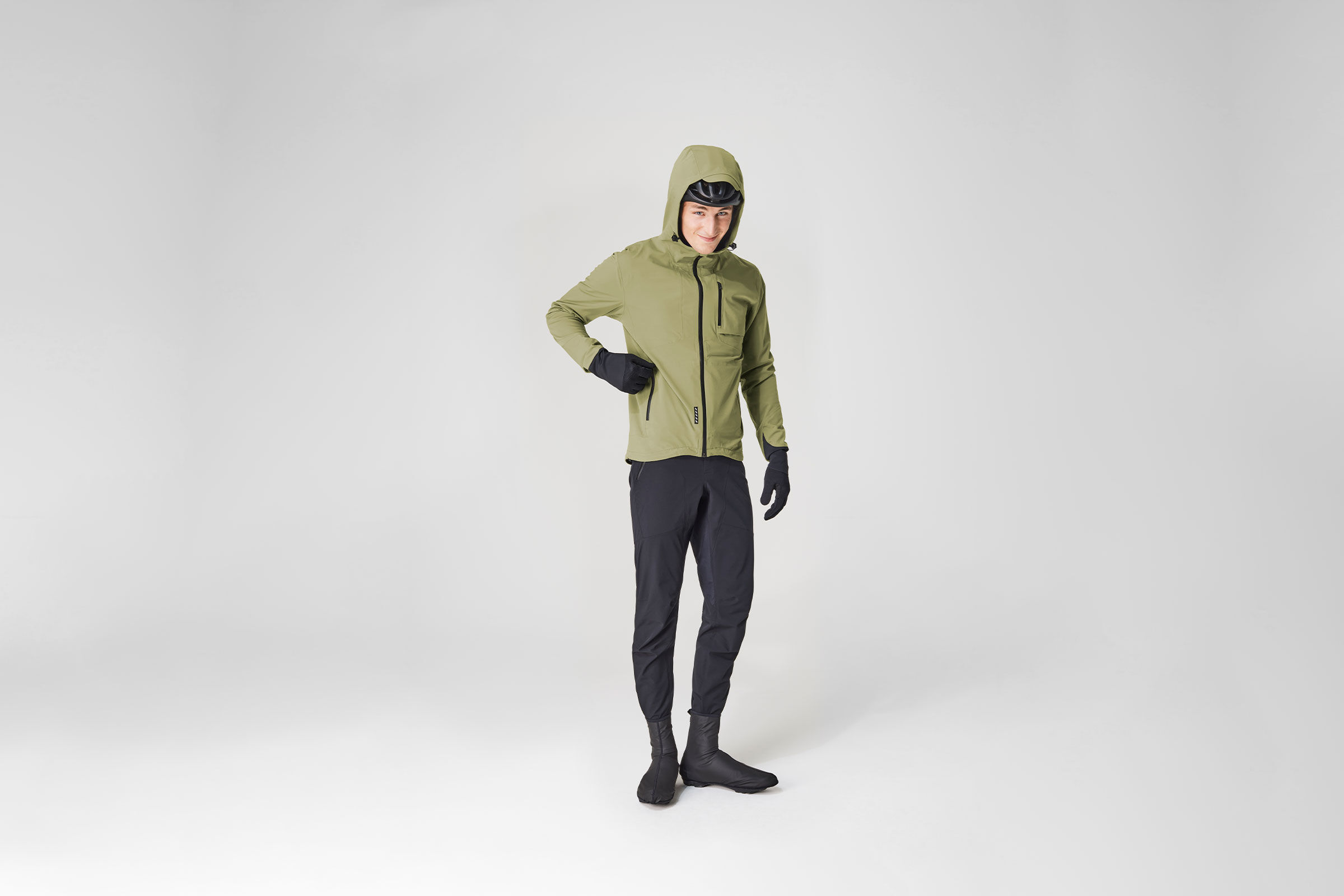 Canyon Cycling Rain Jacket with Hoodie